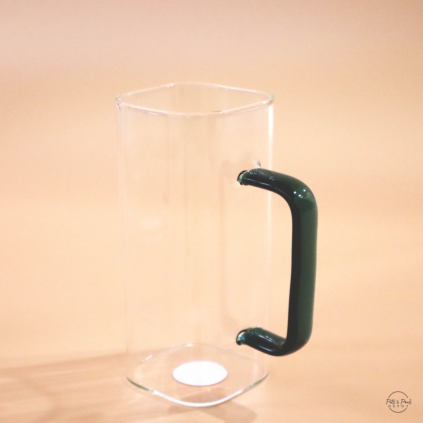 Red Cherry Square Glass Mug