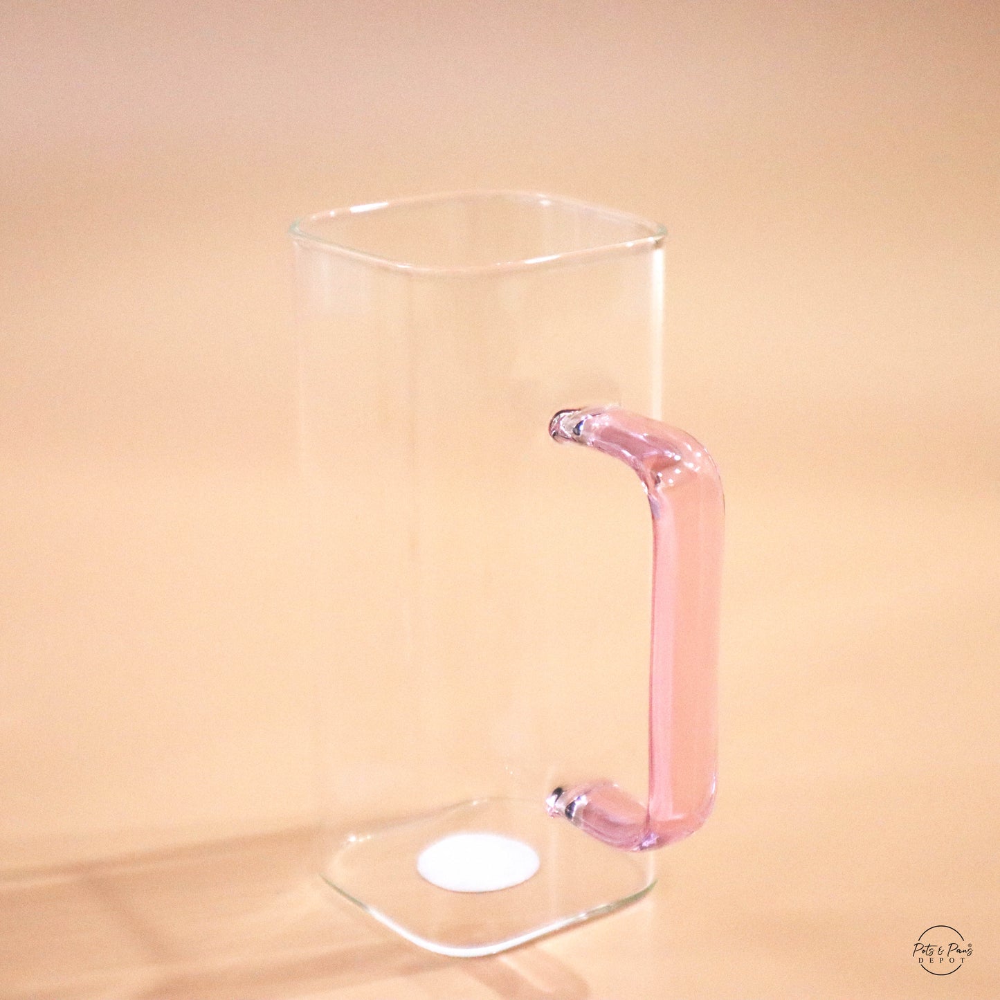 Red Cherry Square Glass Mug