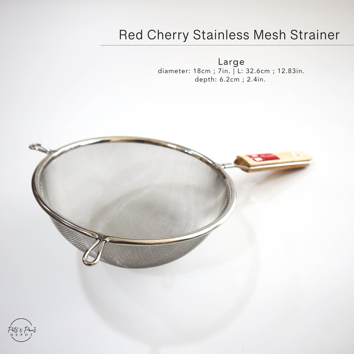 Red Cherry Stainless Mesh Strainer