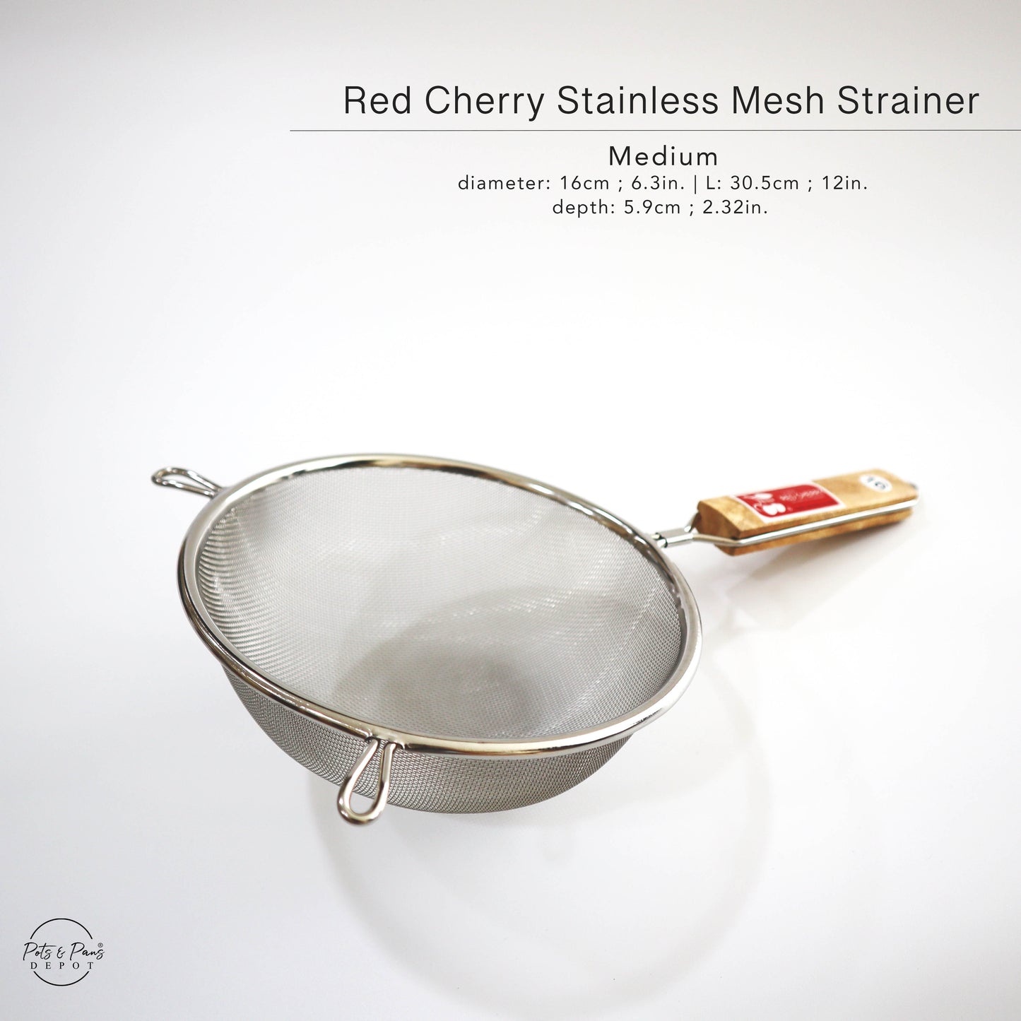 Red Cherry Stainless Mesh Strainer