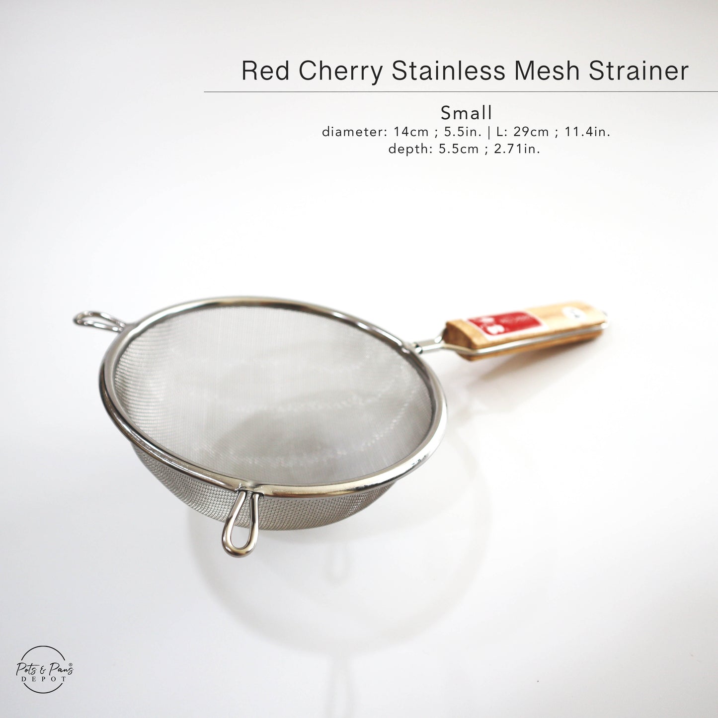 Red Cherry Stainless Mesh Strainer