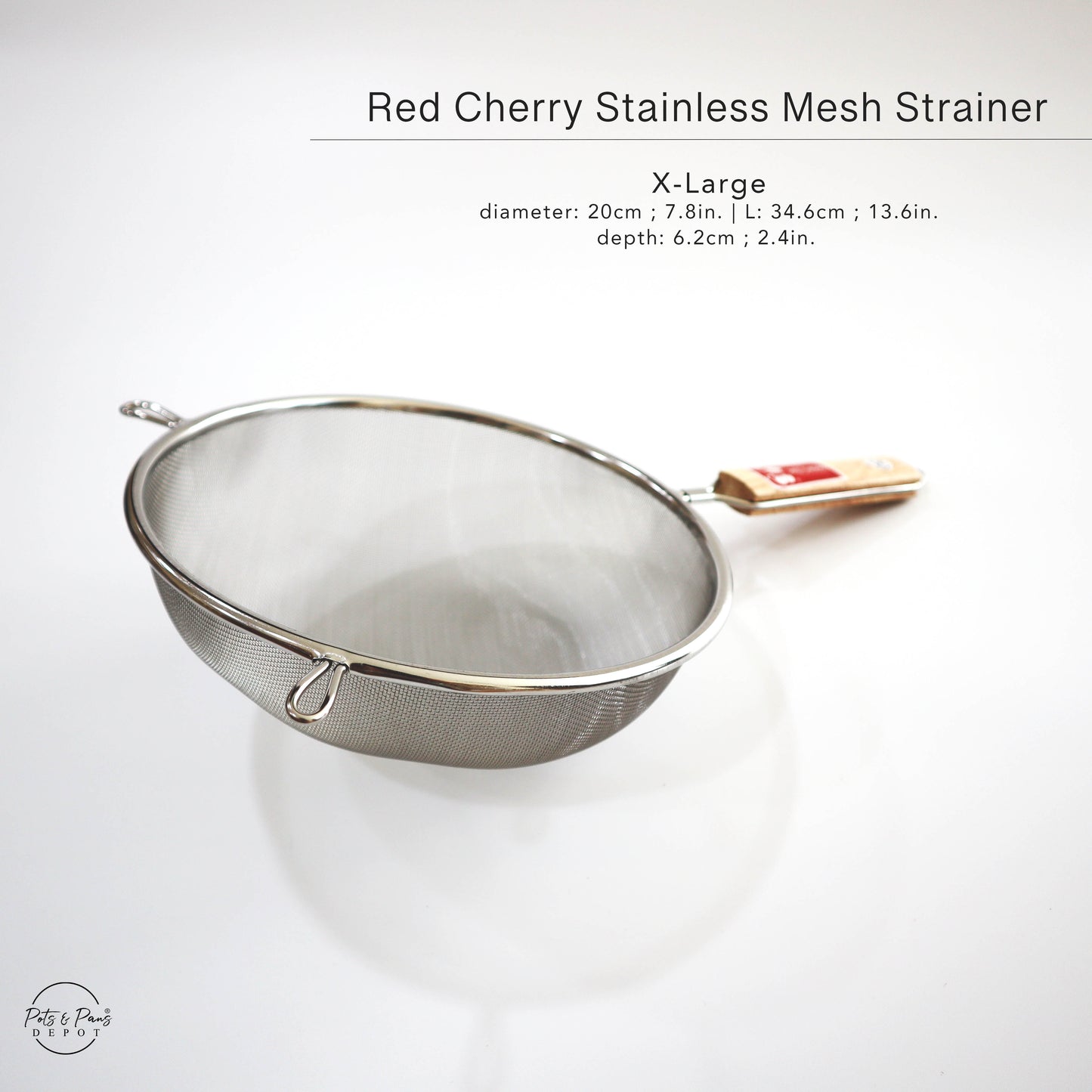 Red Cherry Stainless Mesh Strainer