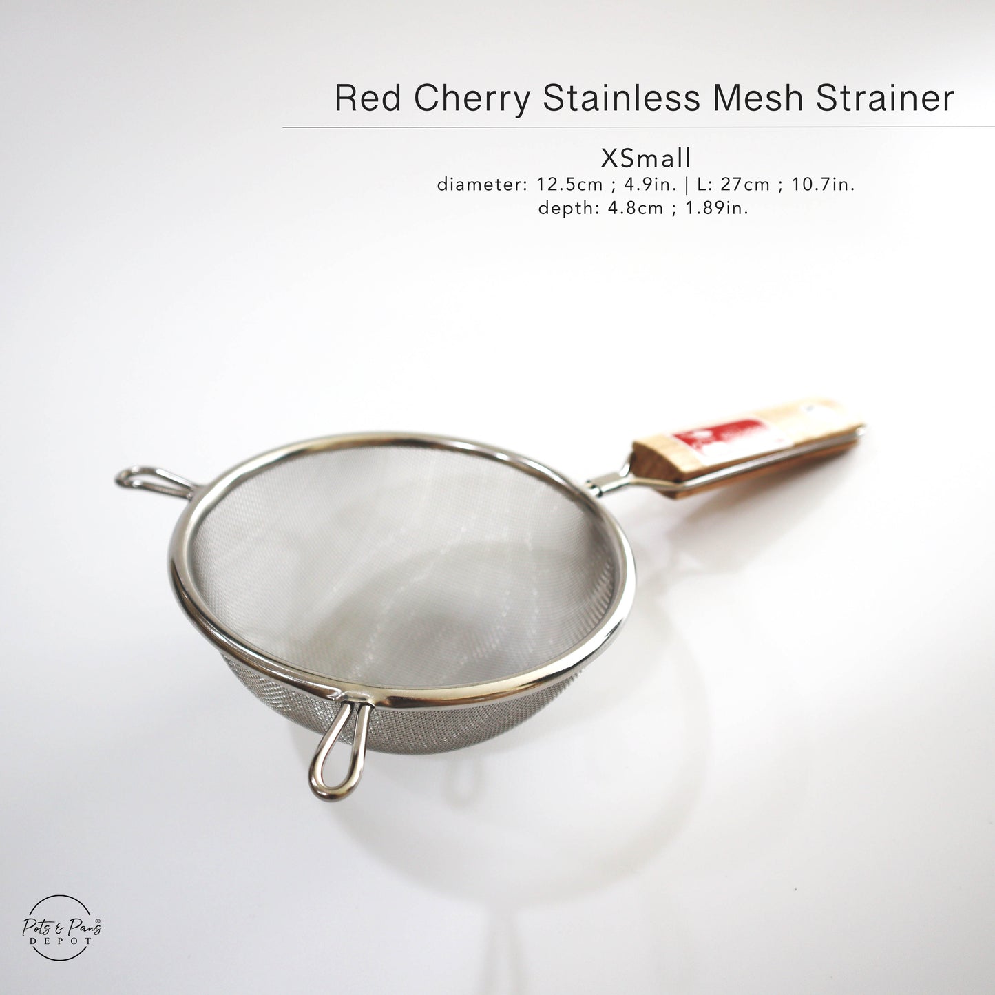 Red Cherry Stainless Mesh Strainer