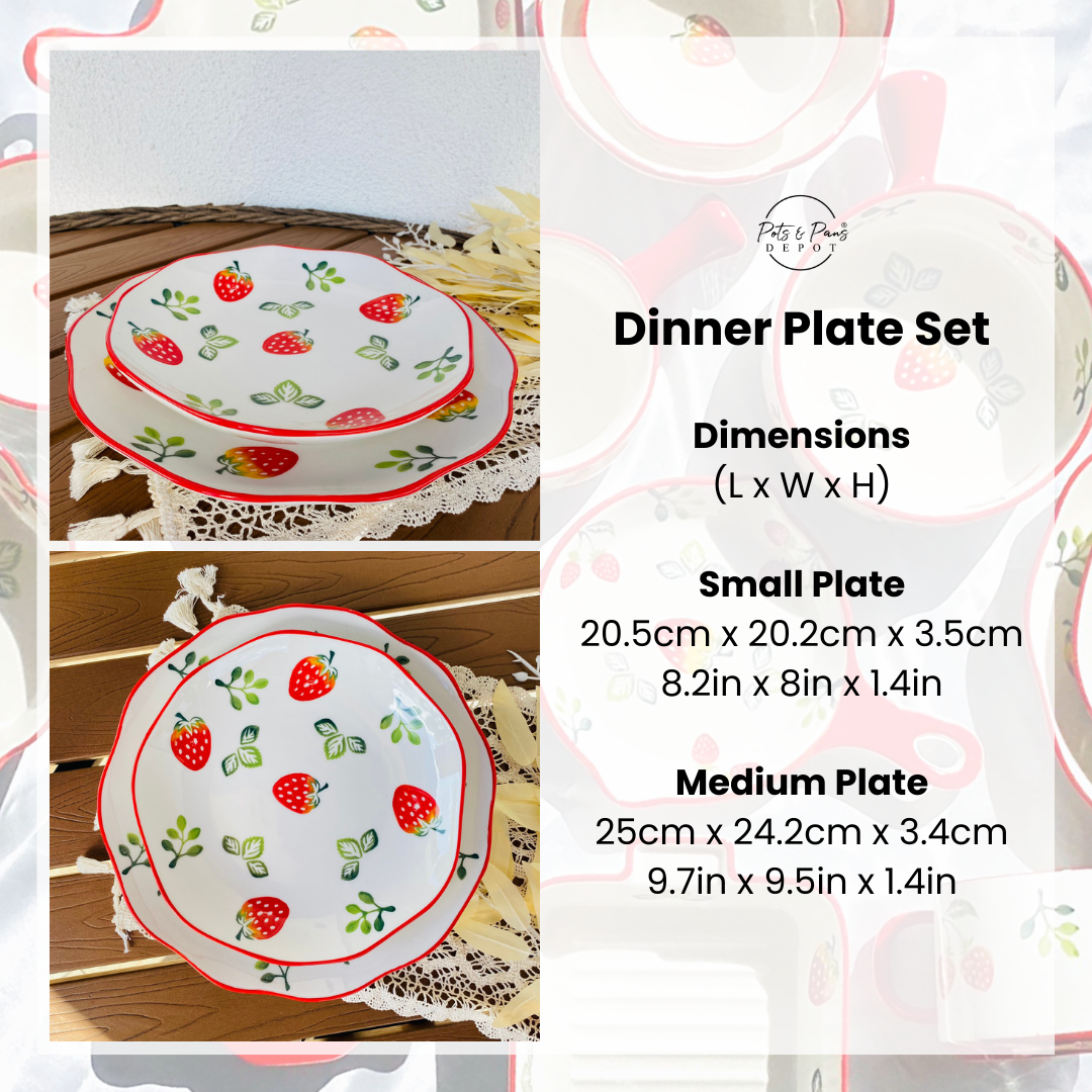 Printed Ceramic Dish: Strawberry Series