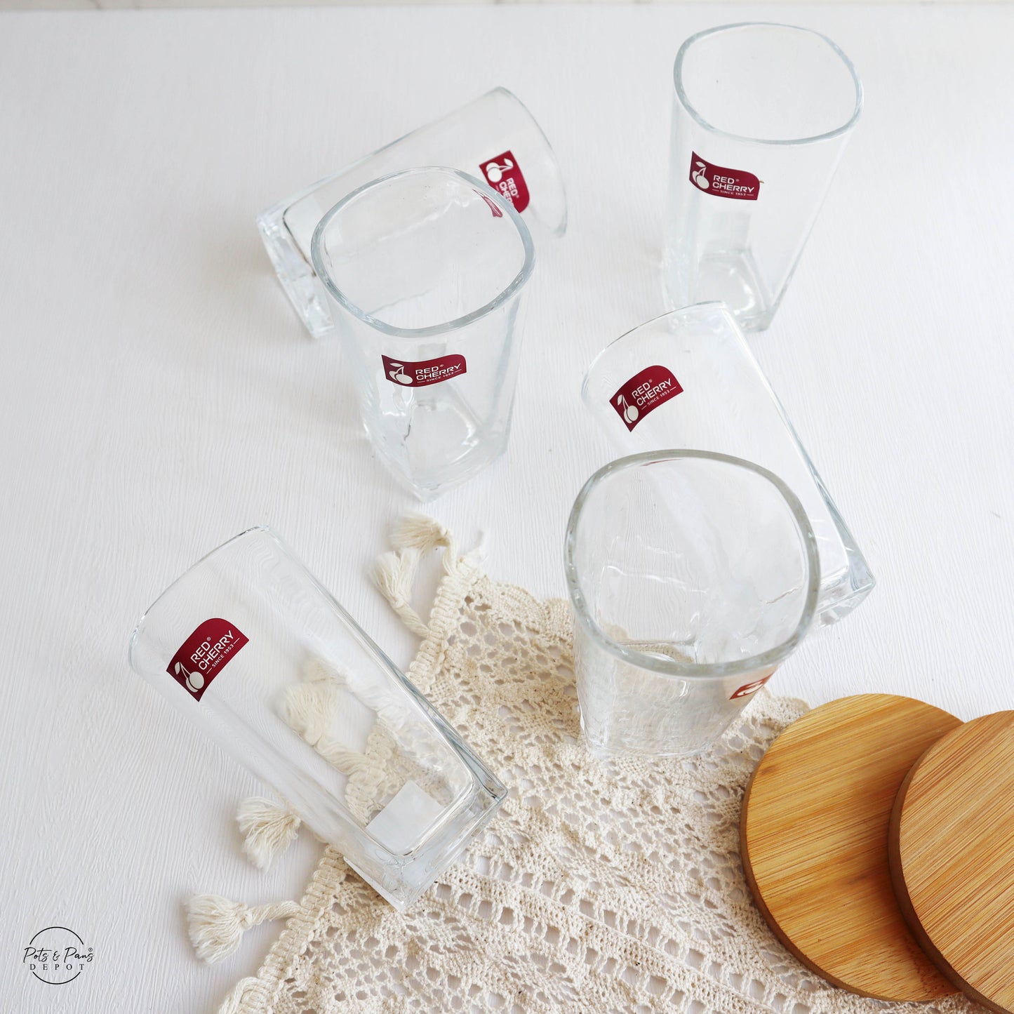 Red Cherry Short Glass Tumbler