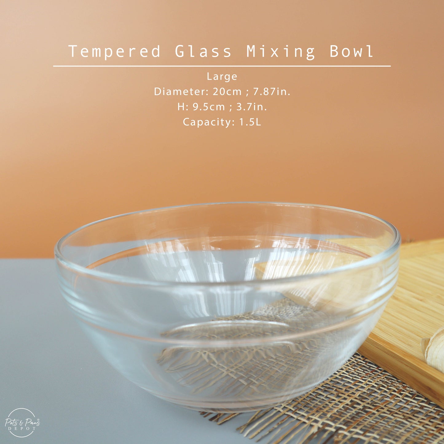 Tempered Glass Mixing Bowl