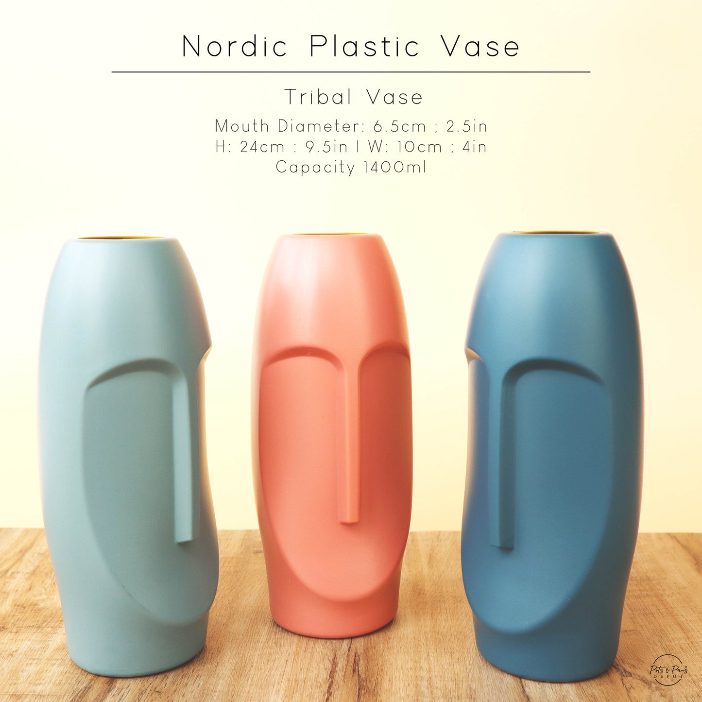 Nordic Plastic Desk Vase (Medium)