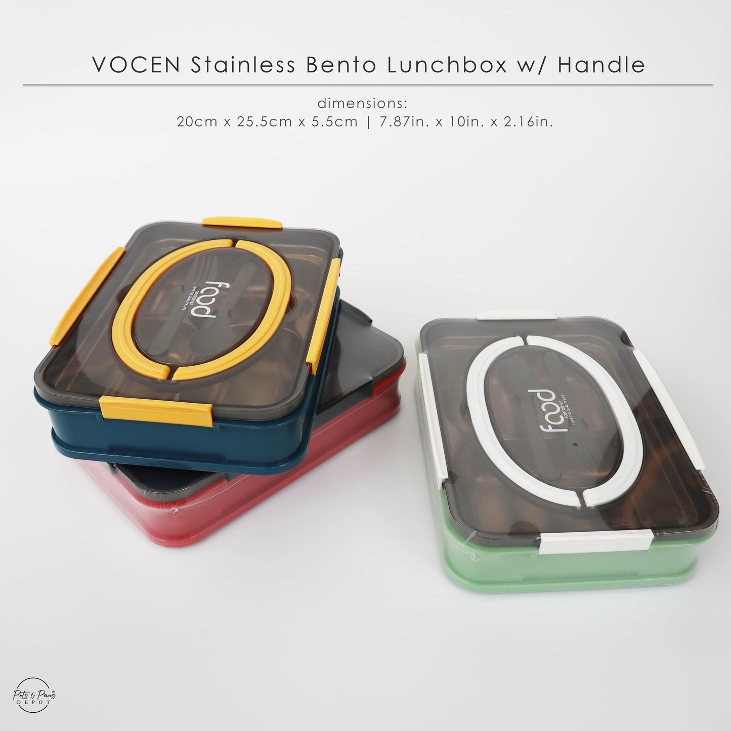 Vocen 304 Stainless Bento Lunchbox w/ Handle