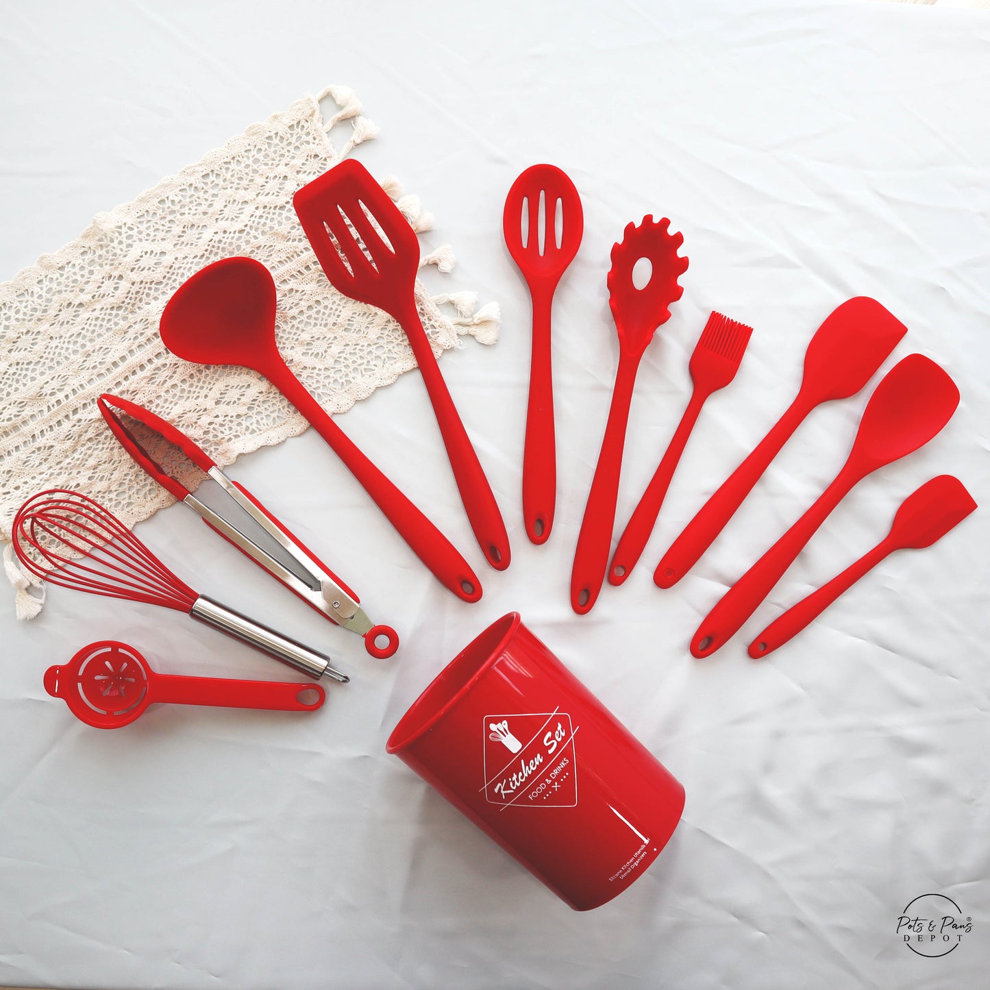 Vocen 12pcs Silicone Kitchen Utensil Set