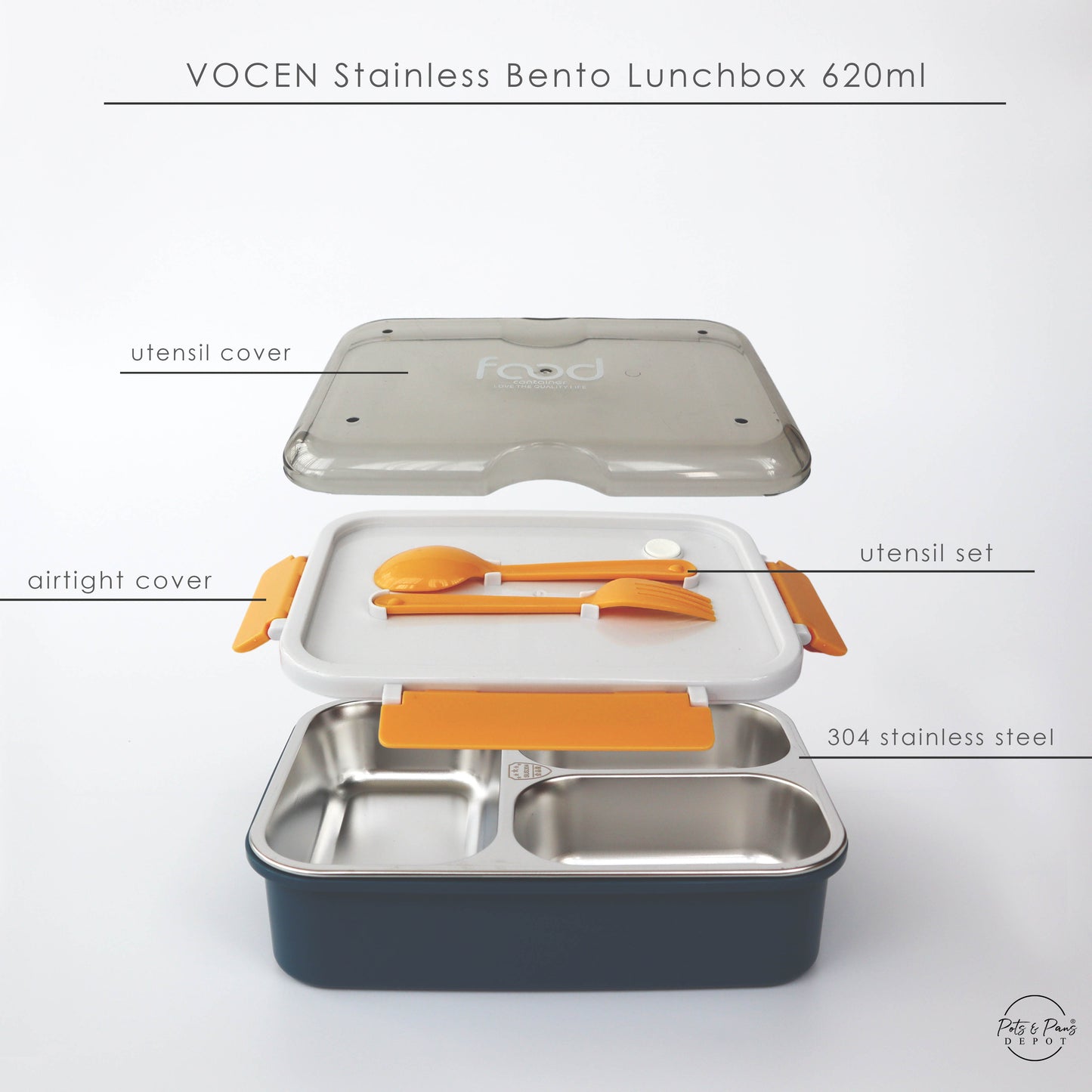 Vocen 304 Stainless Bento Lunchbox