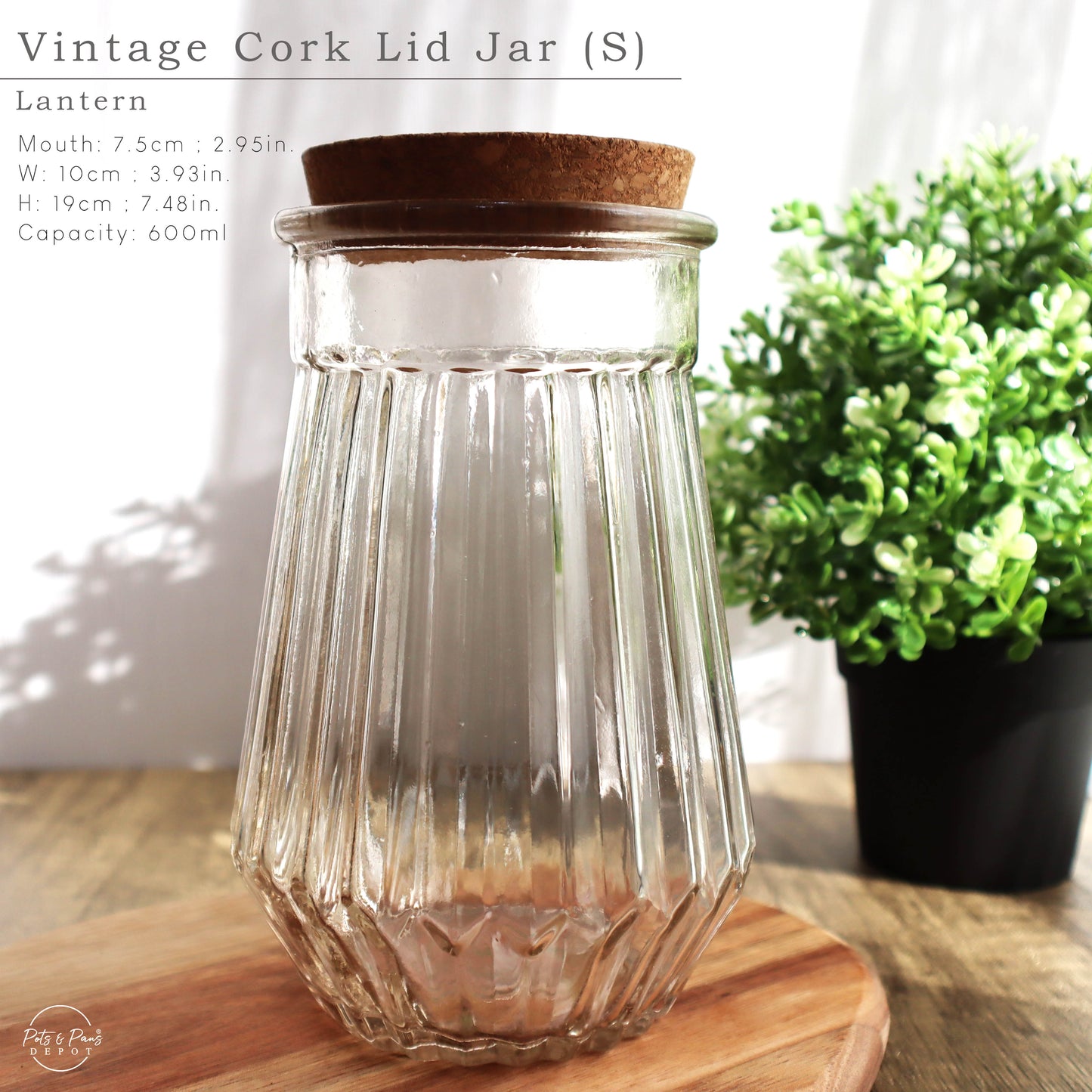 Vintage Style Cork Jar (S-M)