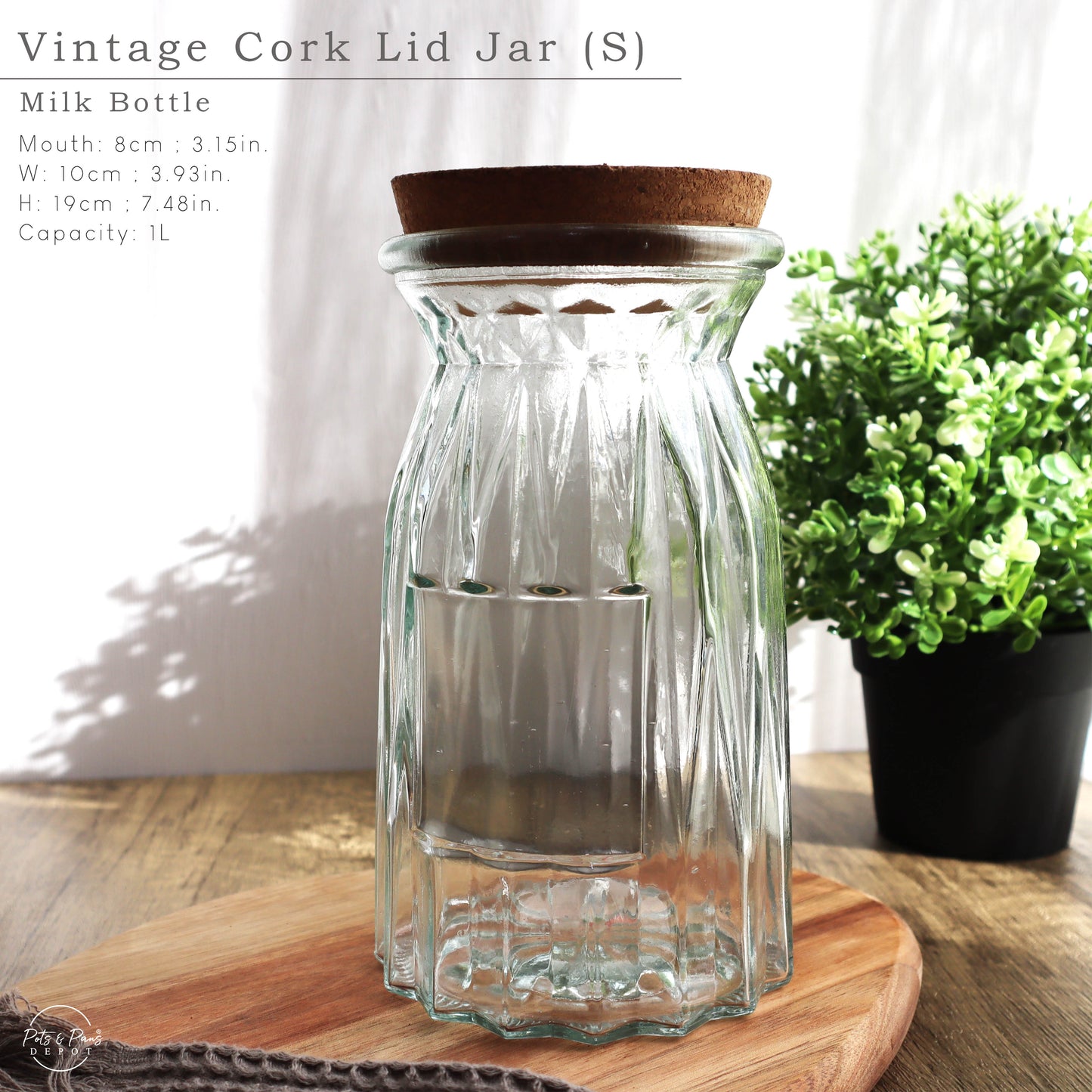 Vintage Style Cork Jar (S-M)