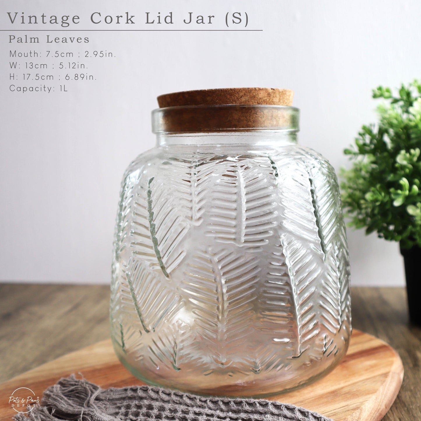 Vintage Style Cork Jar (S-M)
