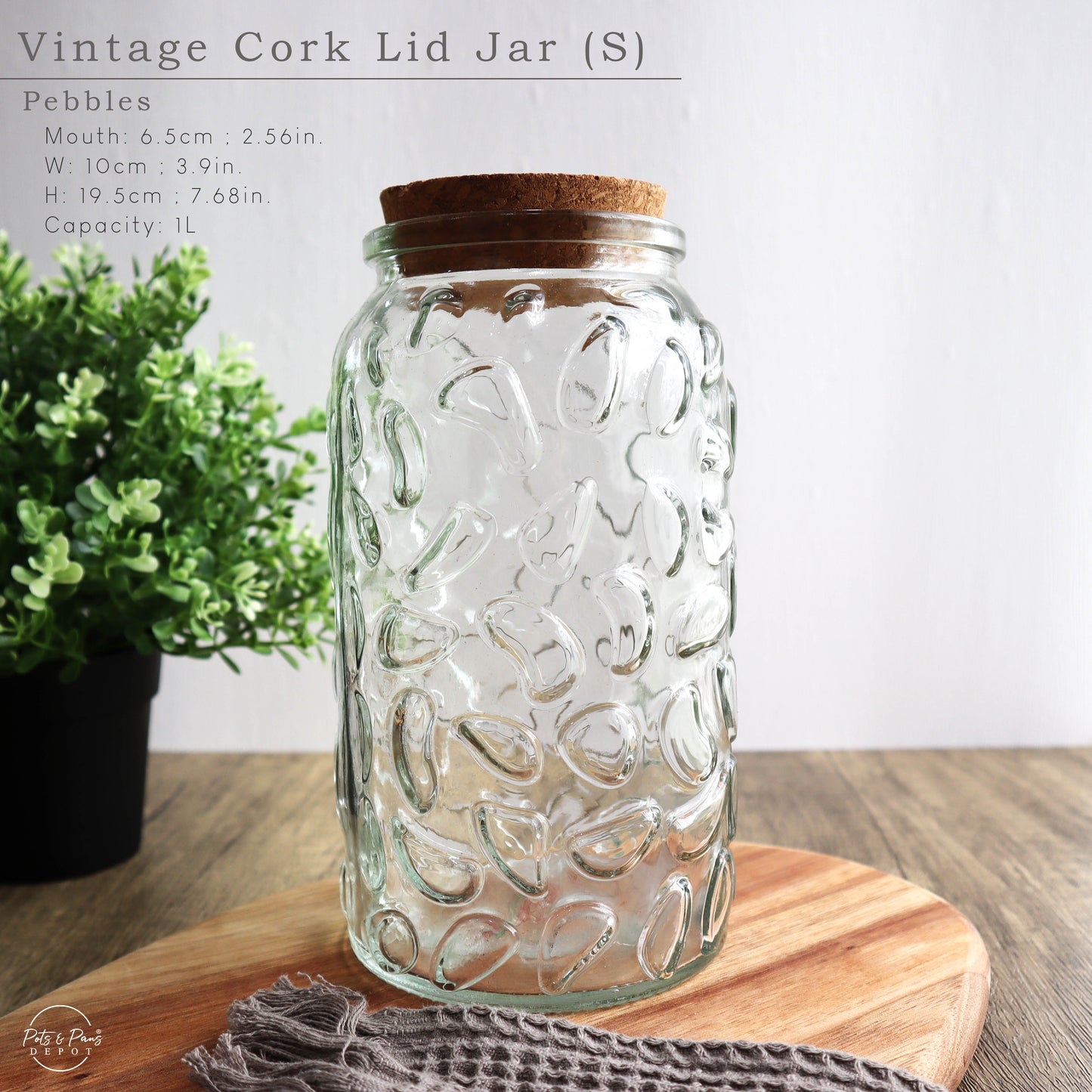 Vintage Style Cork Jar (S-M)