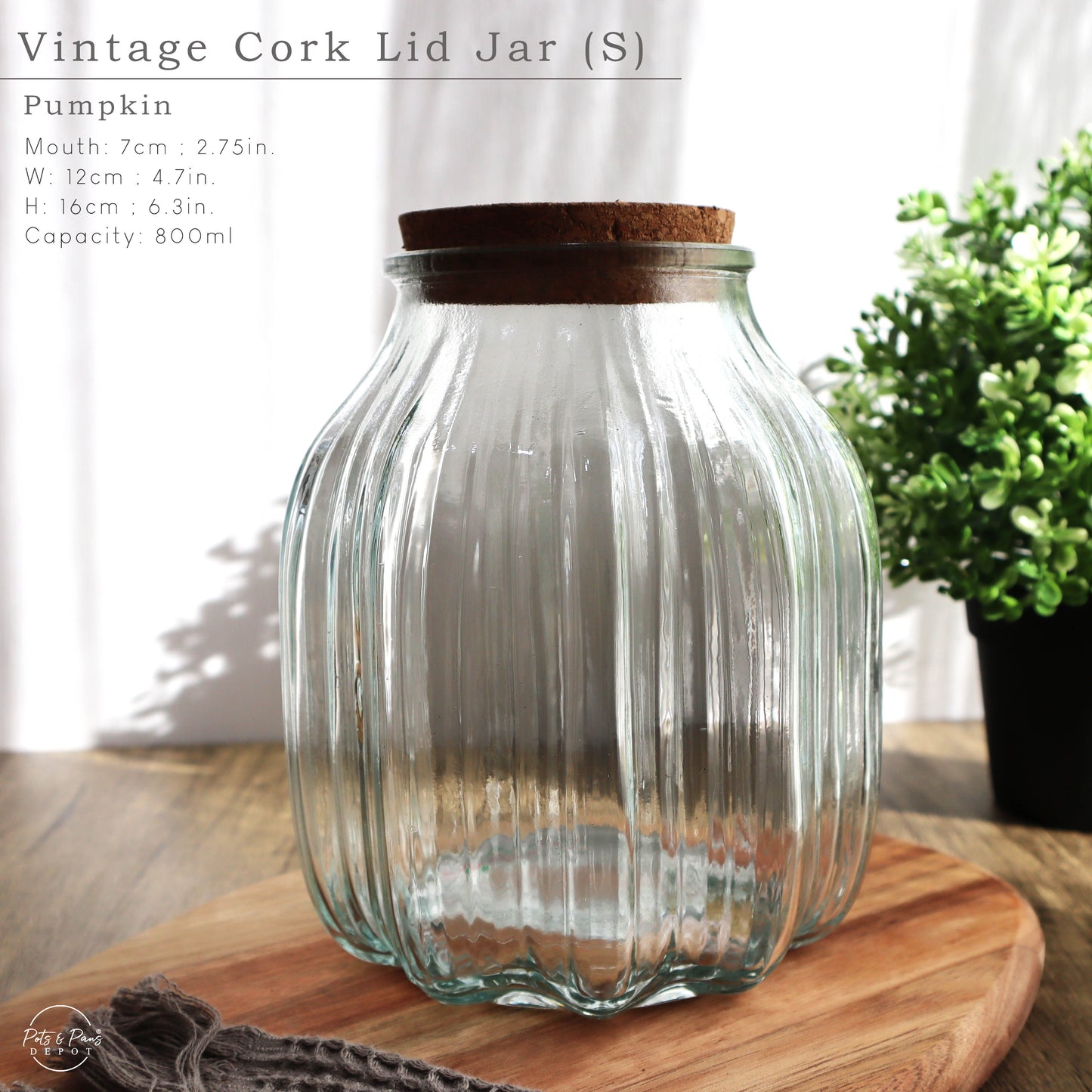 Vintage Style Cork Jar (S-M)