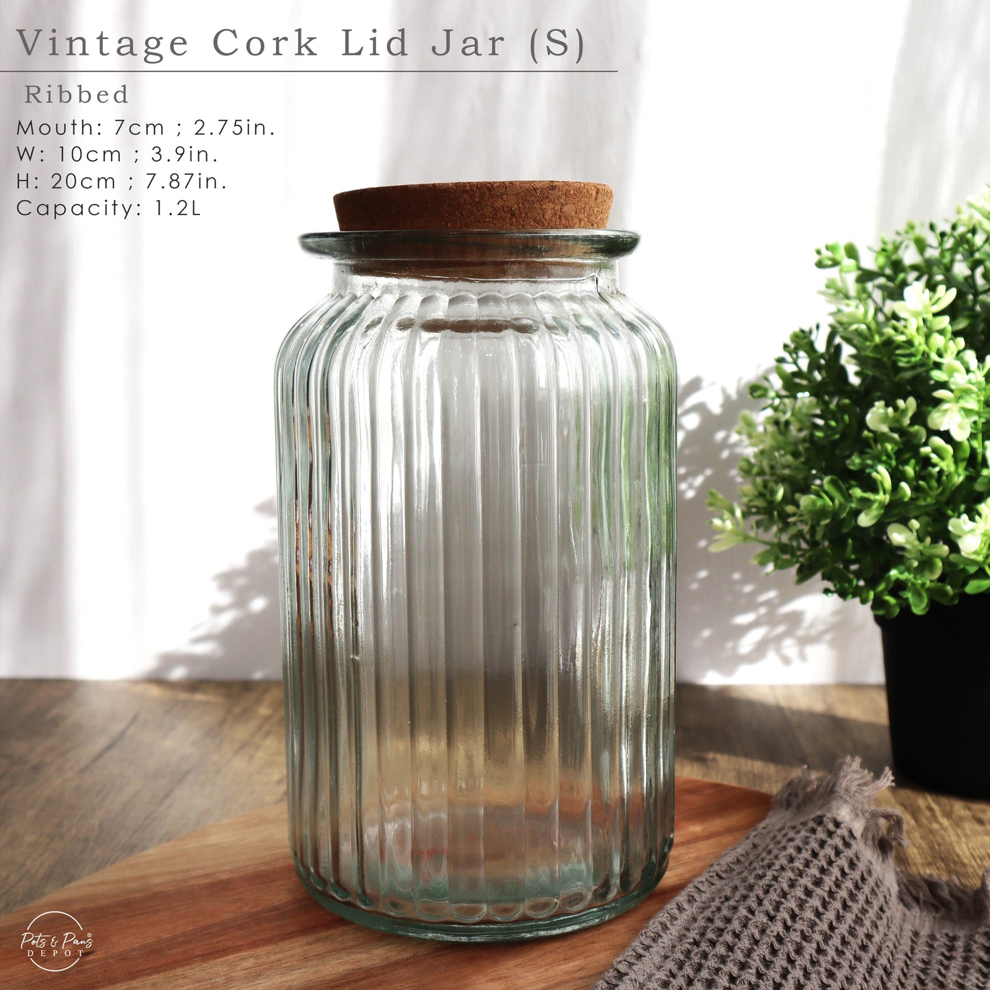 Vintage Style Cork Jar (S-M)