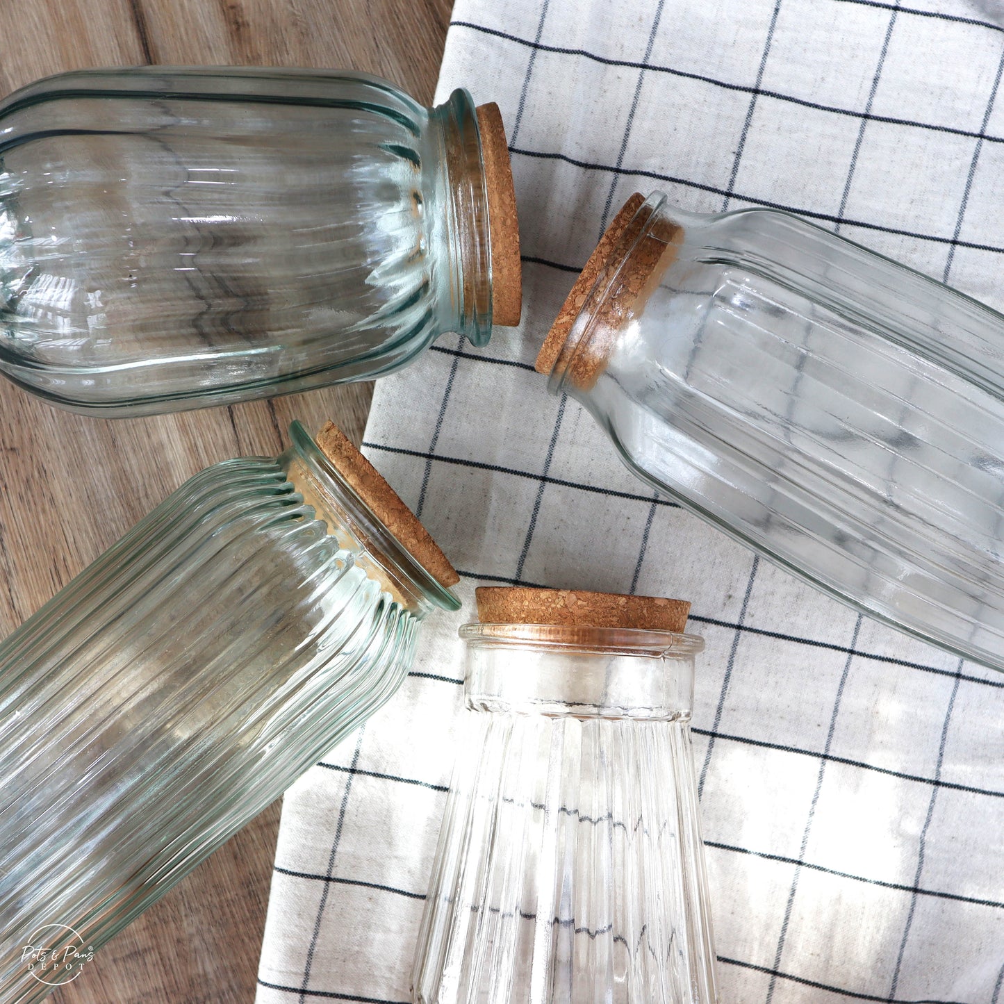Vintage Style Cork Jar (L)