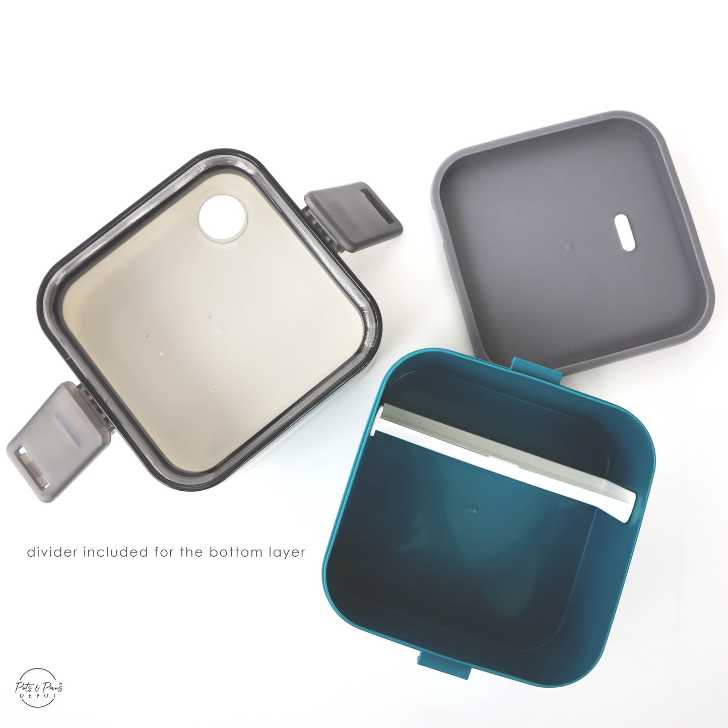 Vocen Two-Layer Square Bento Lunch Box