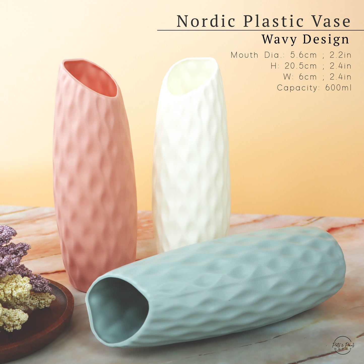 Nordic Plastic Desk Vase (Small)