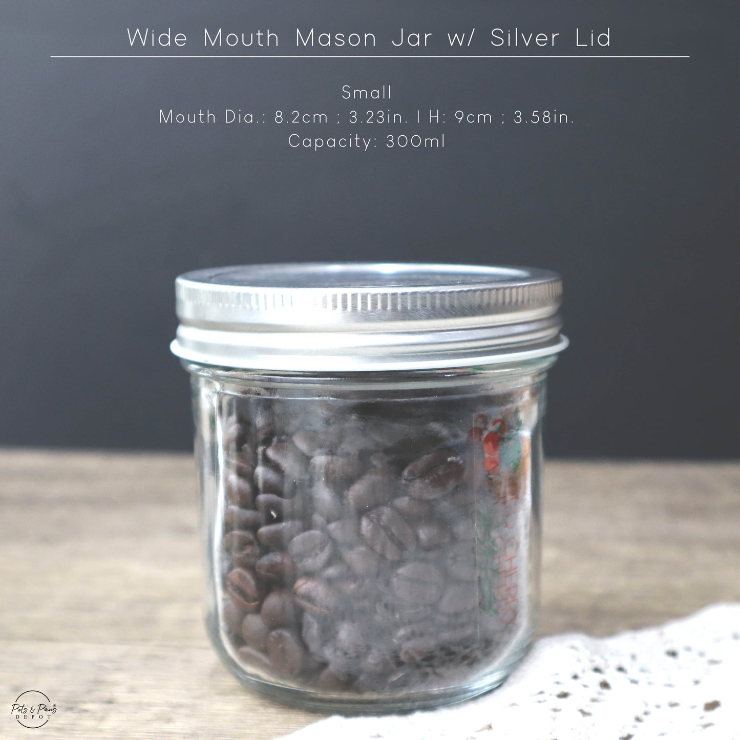 Wide Mouth Mason Glass Jar