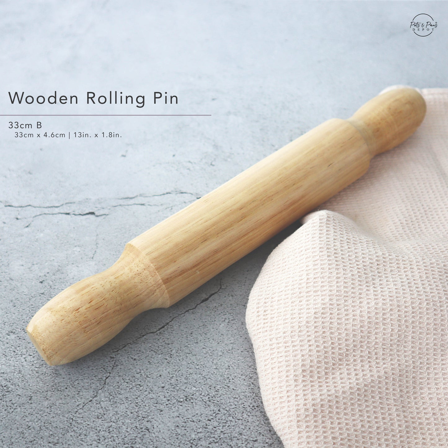 Wooden Rolling Pin with Handle