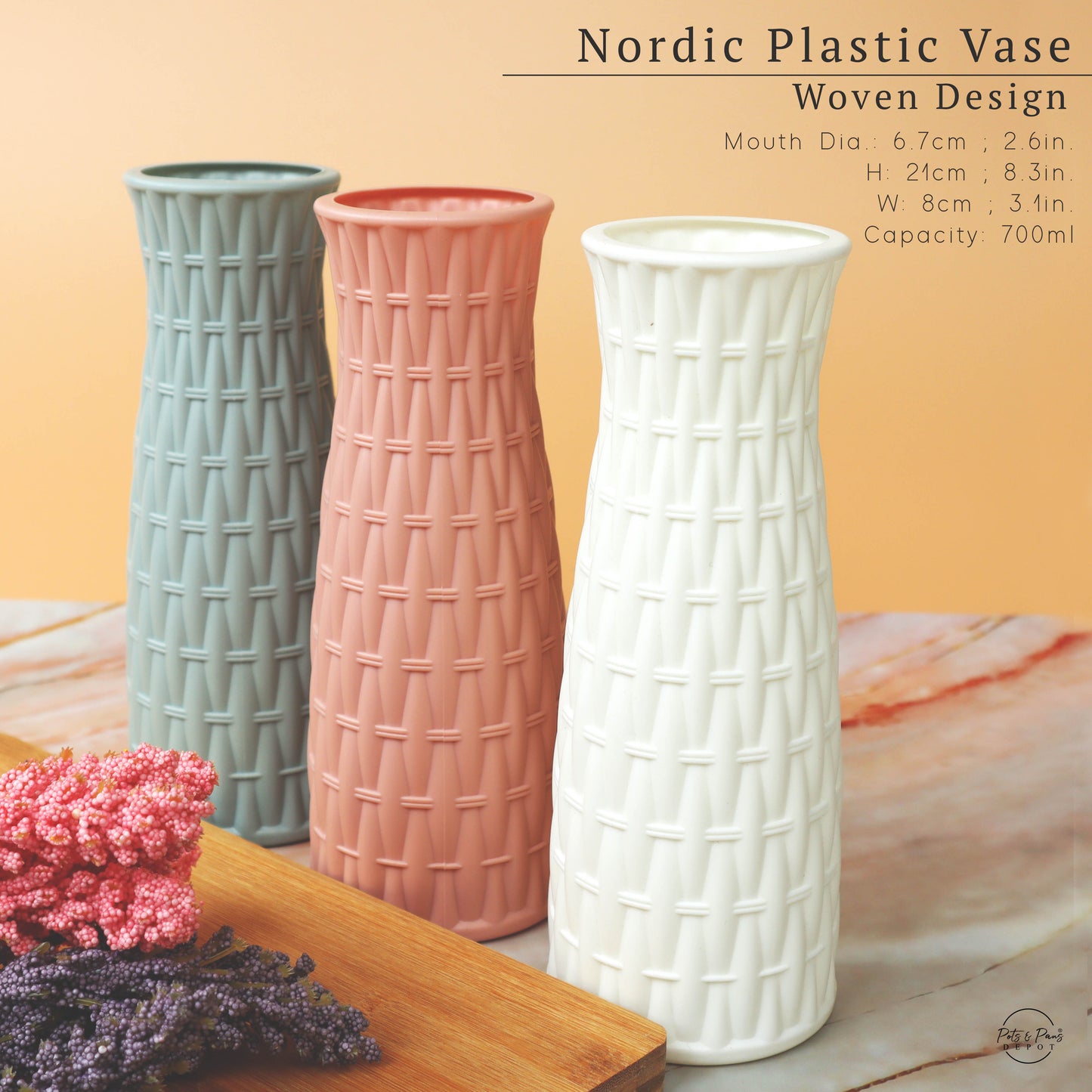 Nordic Plastic Desk Vase (Small)