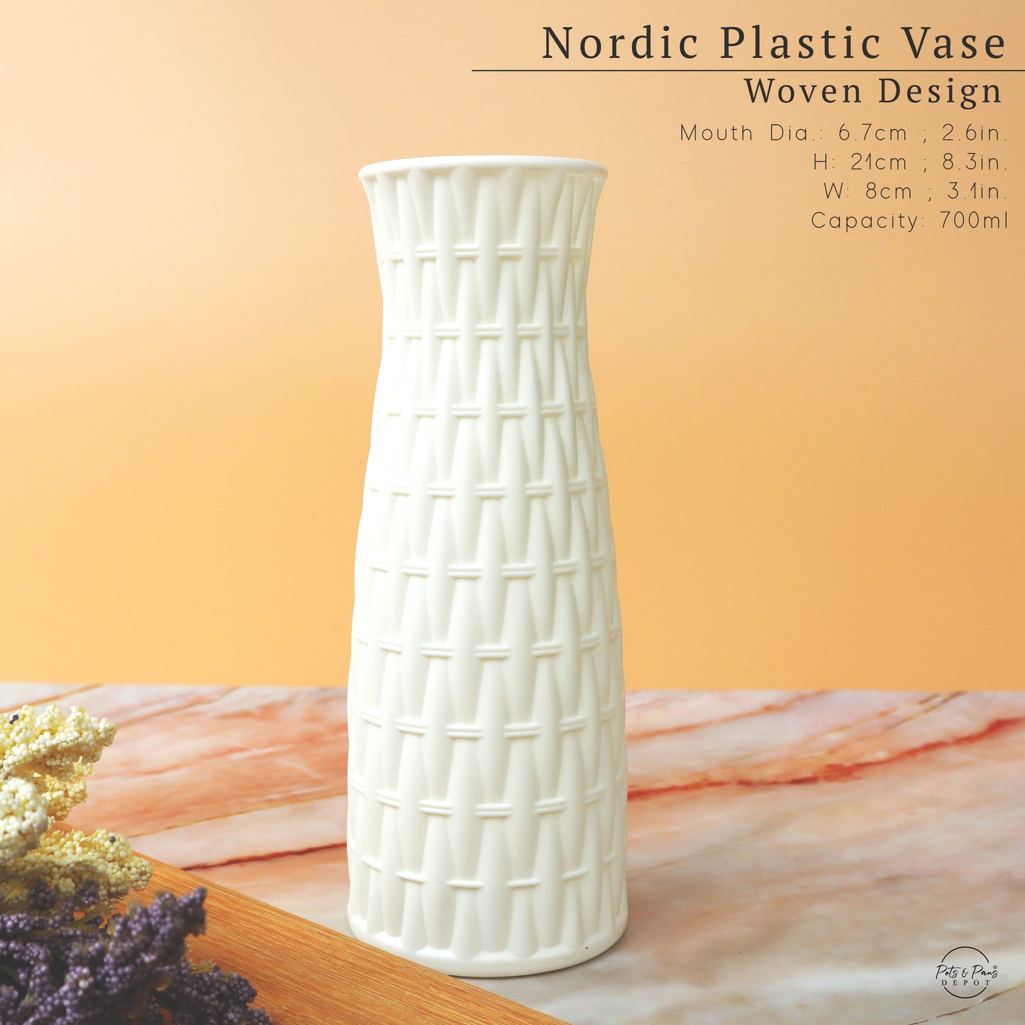 Nordic Plastic Desk Vase (Small)